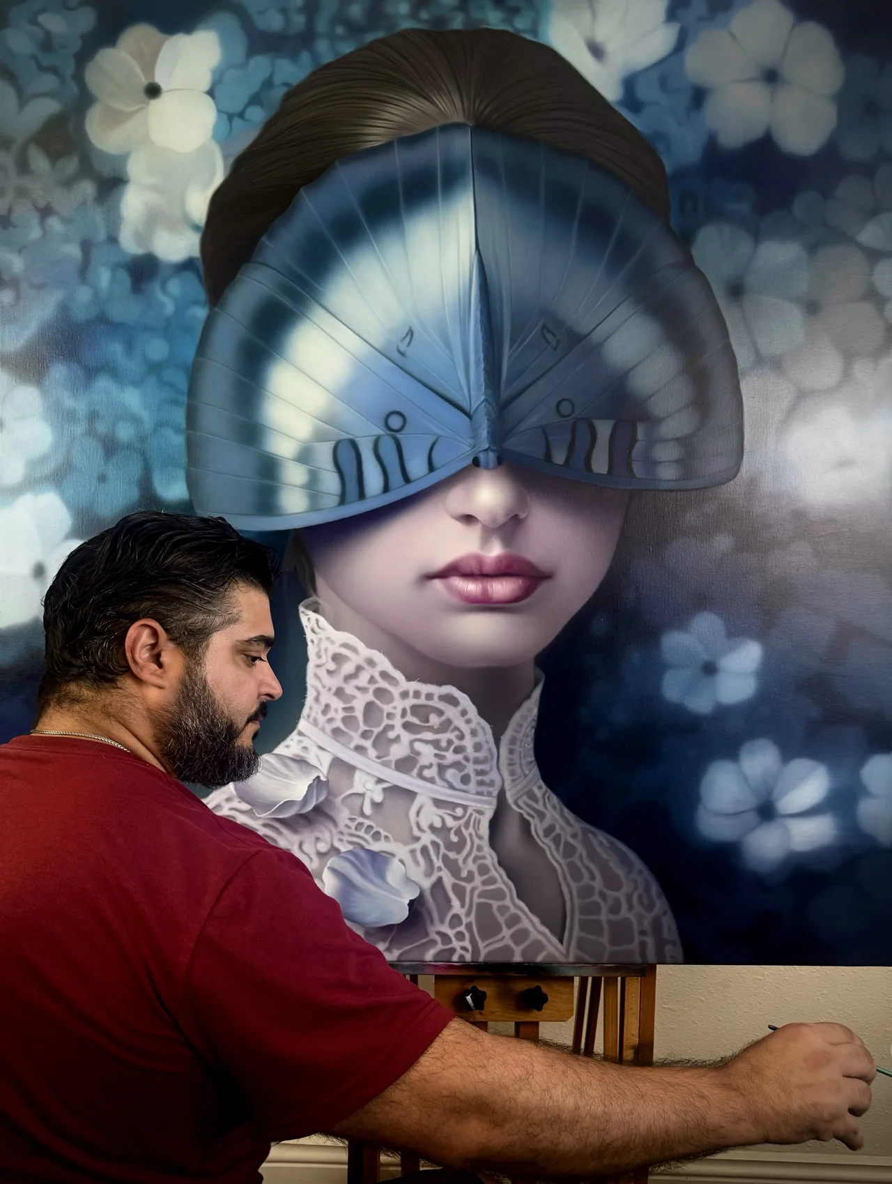 Osley Gil in the studio