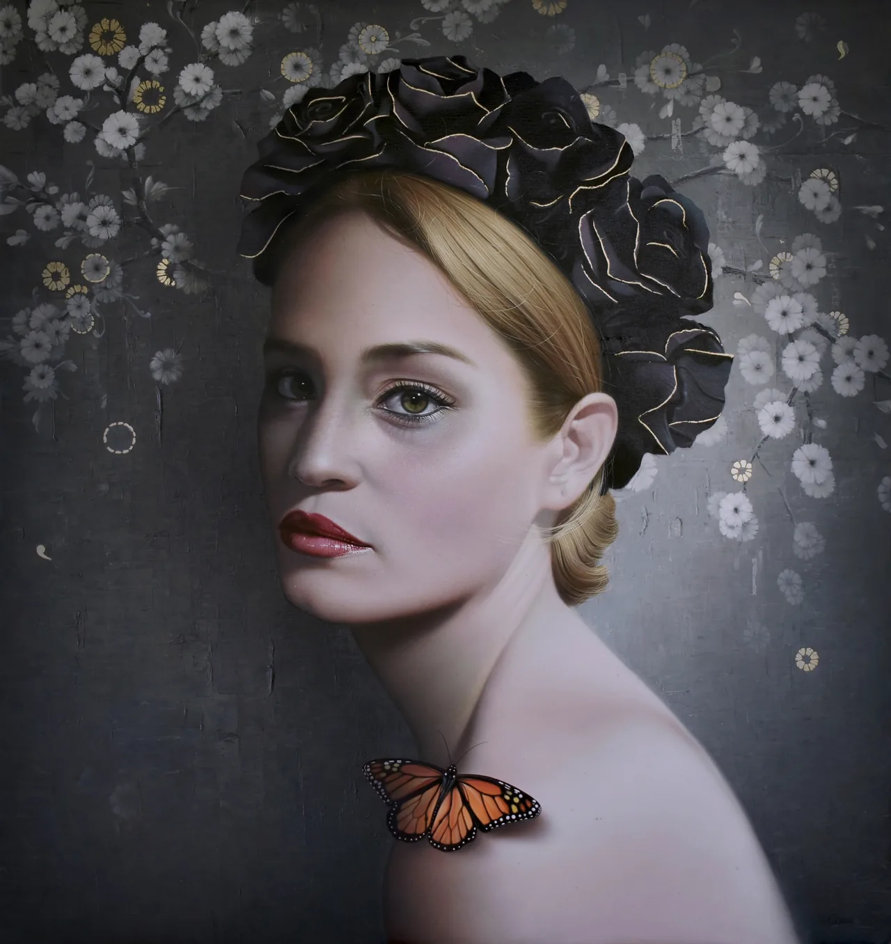 Monarch, 2022, oil on canvas — painting by Osley Gil