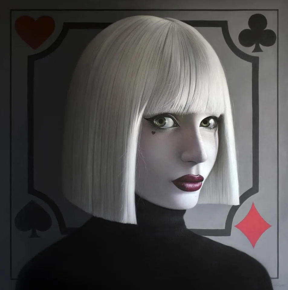 Red Queen, 2022, oil on canvas — painting by Osley Gil